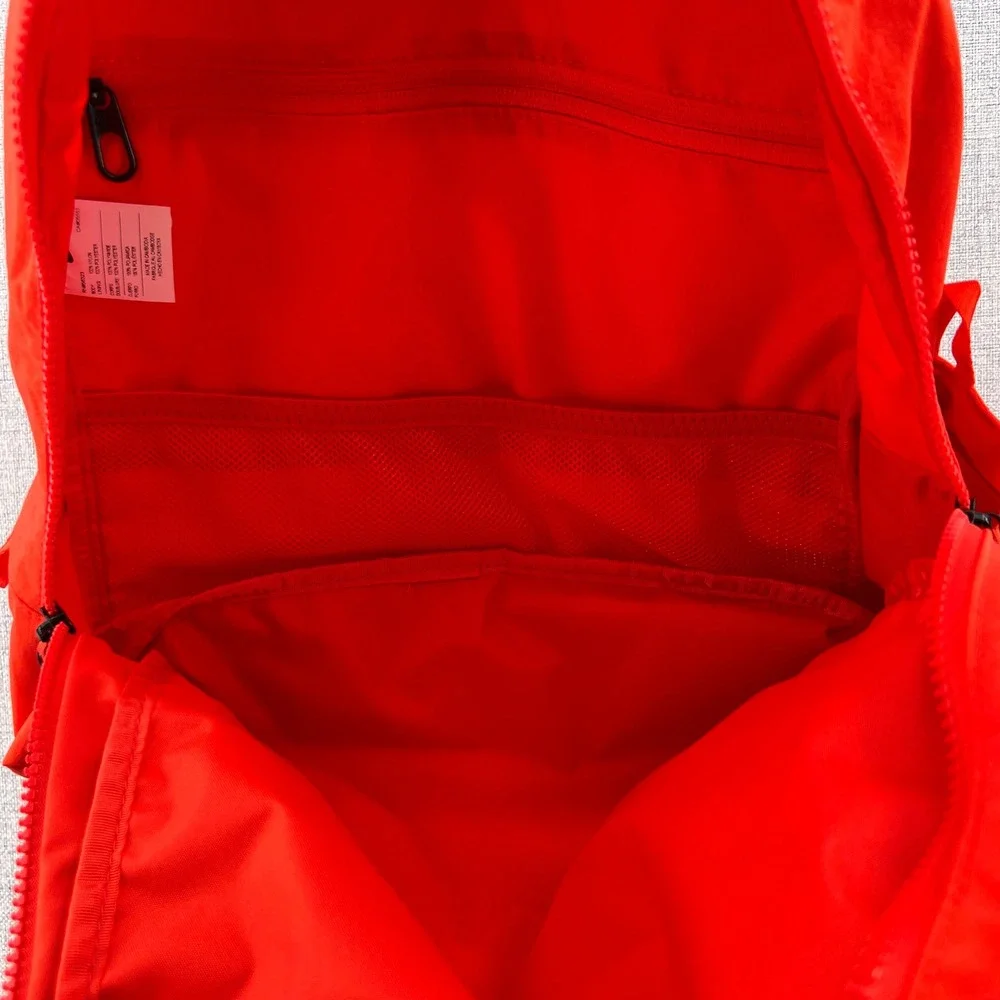 Nike Aura Backpack Nylon Sport Padded Straps 3D Swoosh Logo HF7007-633 Orange